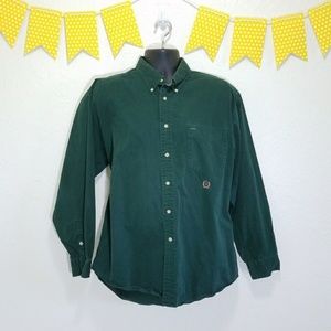 Vintage Tommy Hilfiger Forest Green Button Up *L20